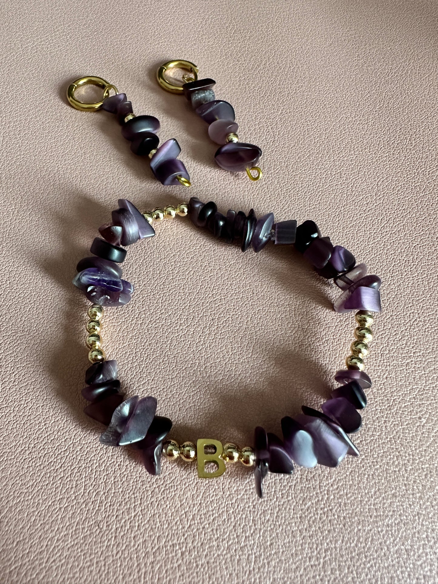 Amethyst Gemstone Handmade Personalised Bracelet