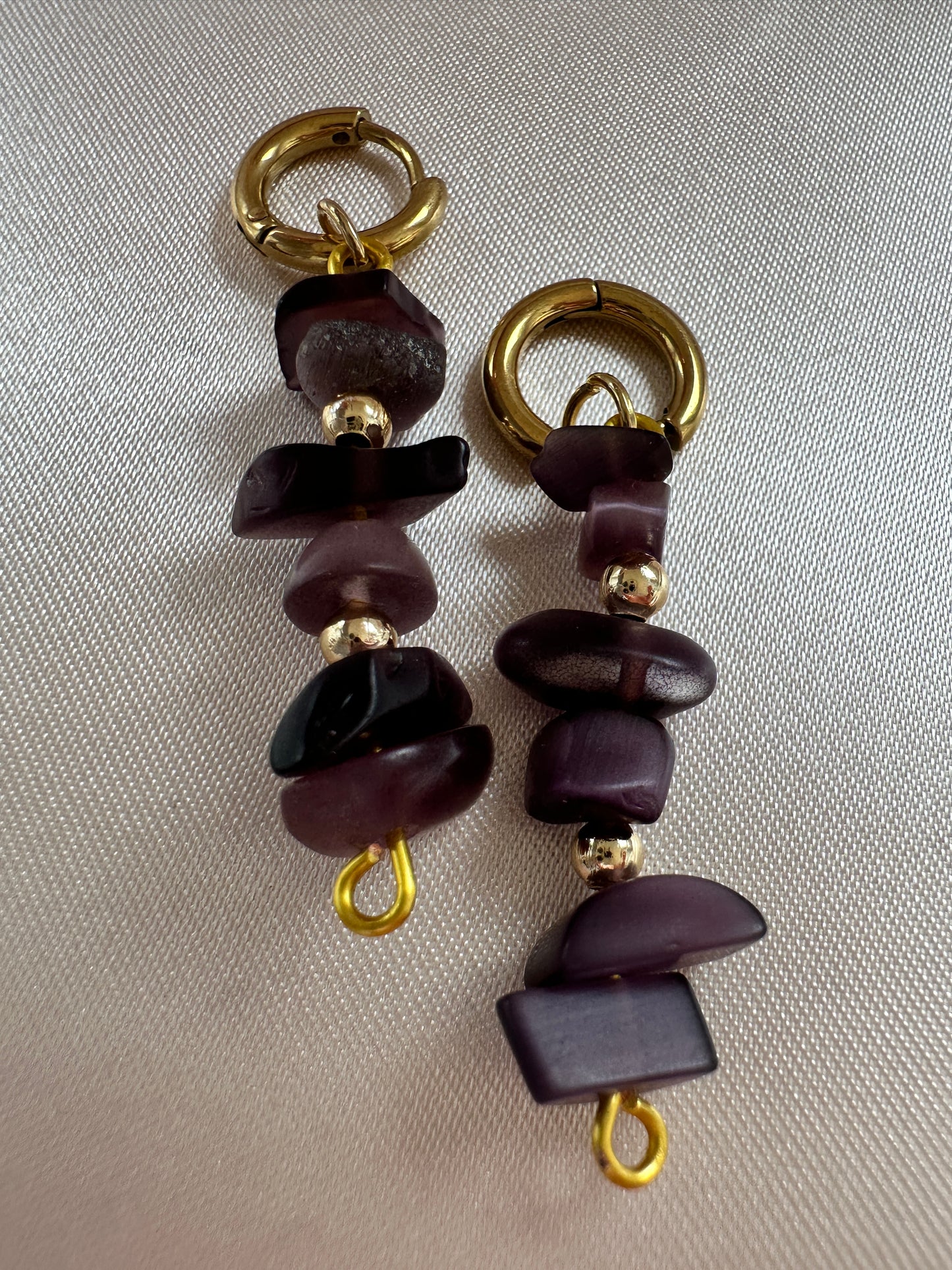 Amethyst Gemstone Handmade Earrings