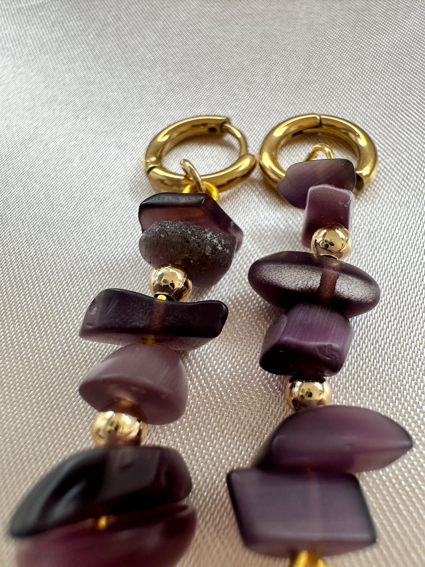 Amethyst Gemstone Handmade Earrings