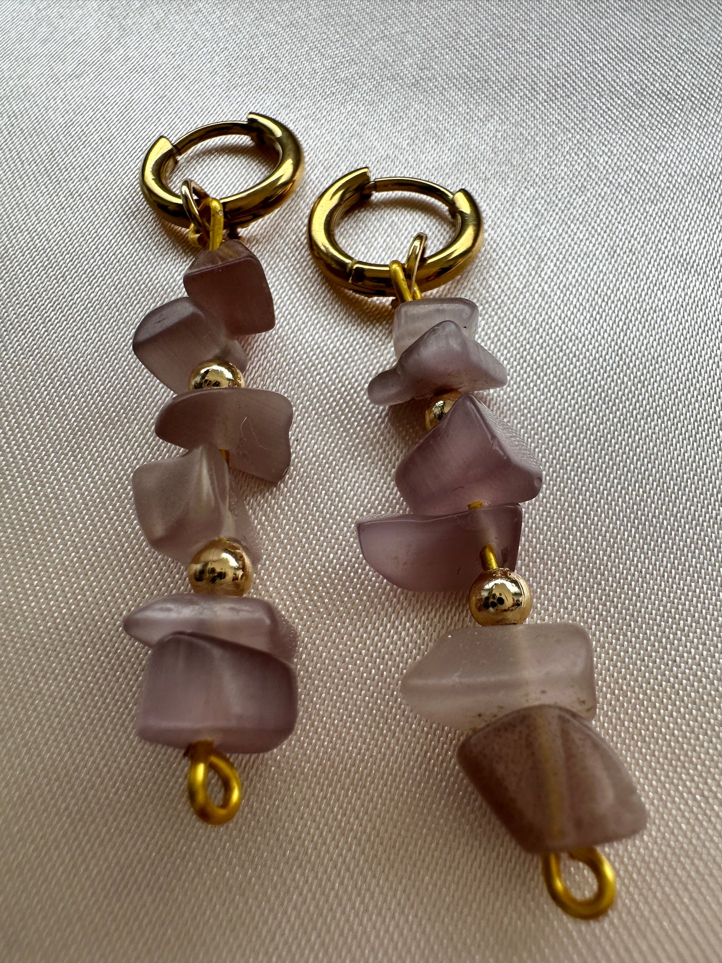 Morganite Gemstone Handmade Earrings