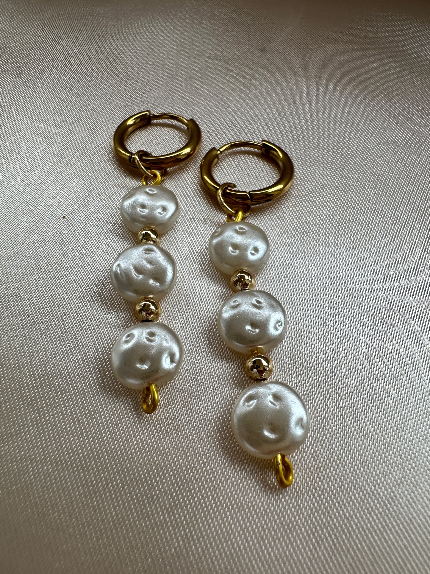 Handmade Dangle Drop Pearl Earrings