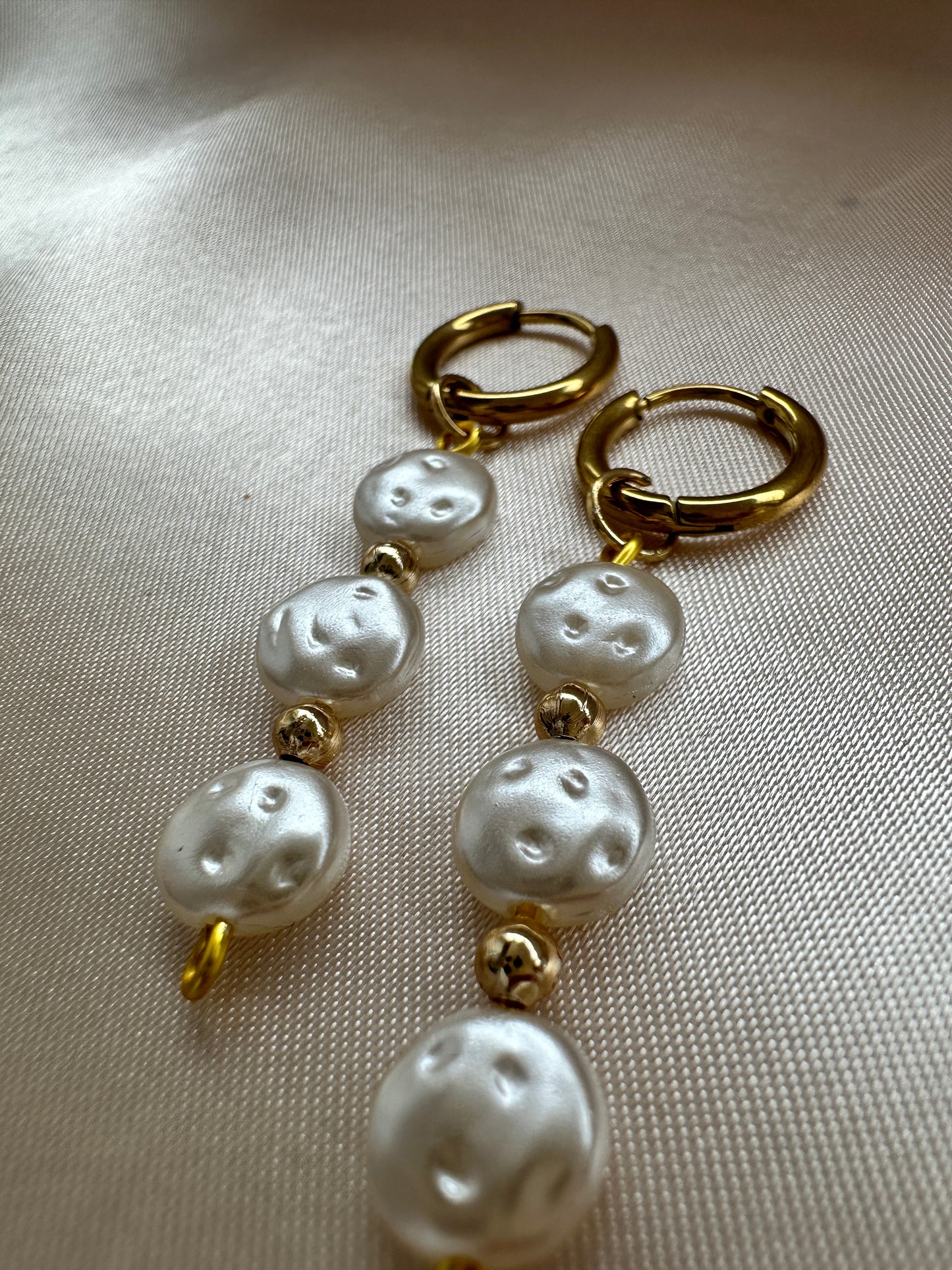 Handmade Dangle Drop Pearl Earrings