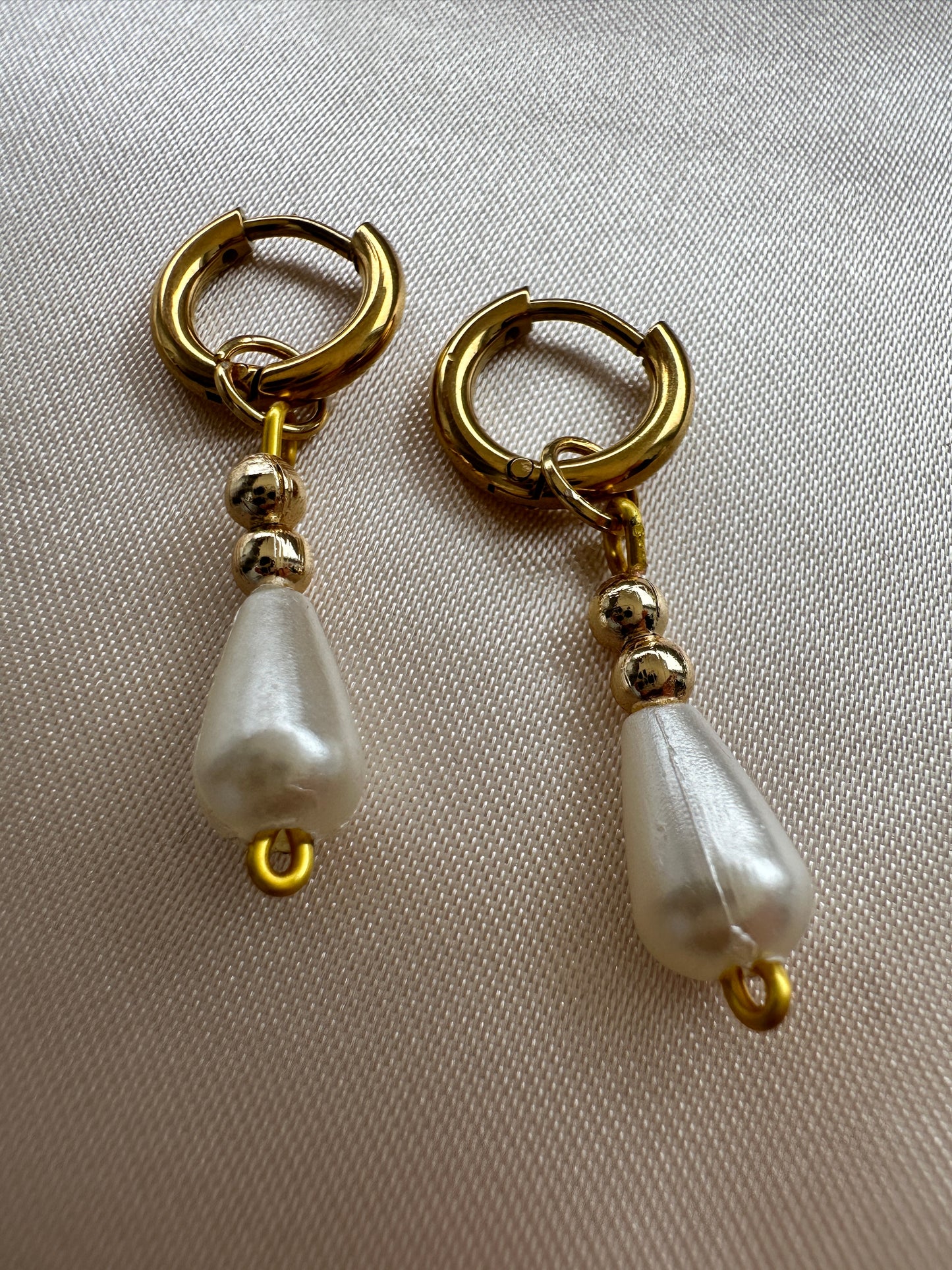 Handmade Minimalist Pearl Earrings-Gift For Her