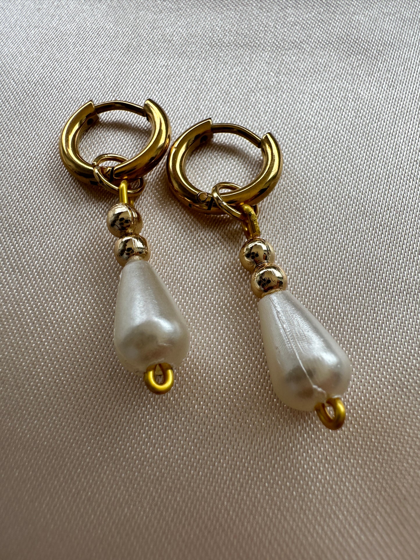 Handmade Minimalist Pearl Earrings-Gift For Her