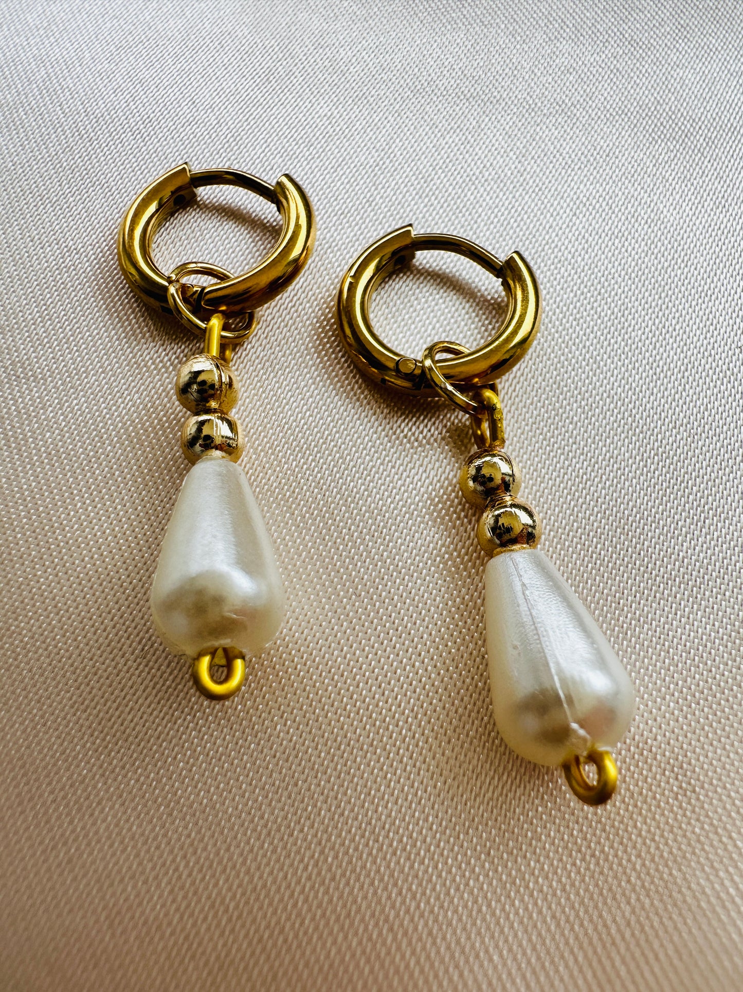 Handmade Minimalist Pearl Earrings-Gift For Her