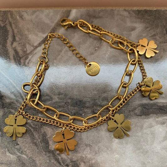 Gold Clover Bracelet