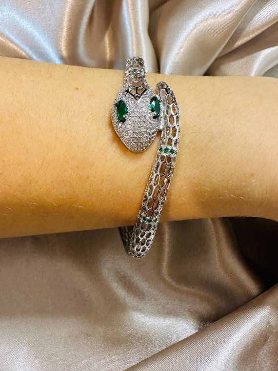 Silver Snake Bangle