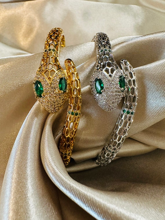 Gold Snake Bangle