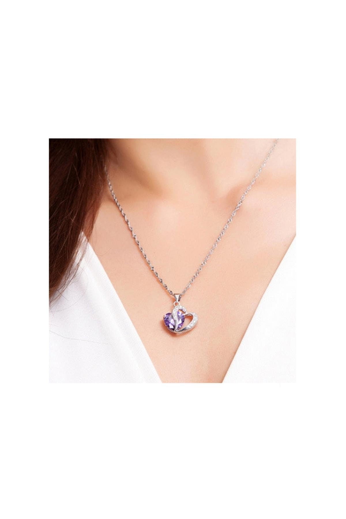 Adel Amethyst Heart Necklace