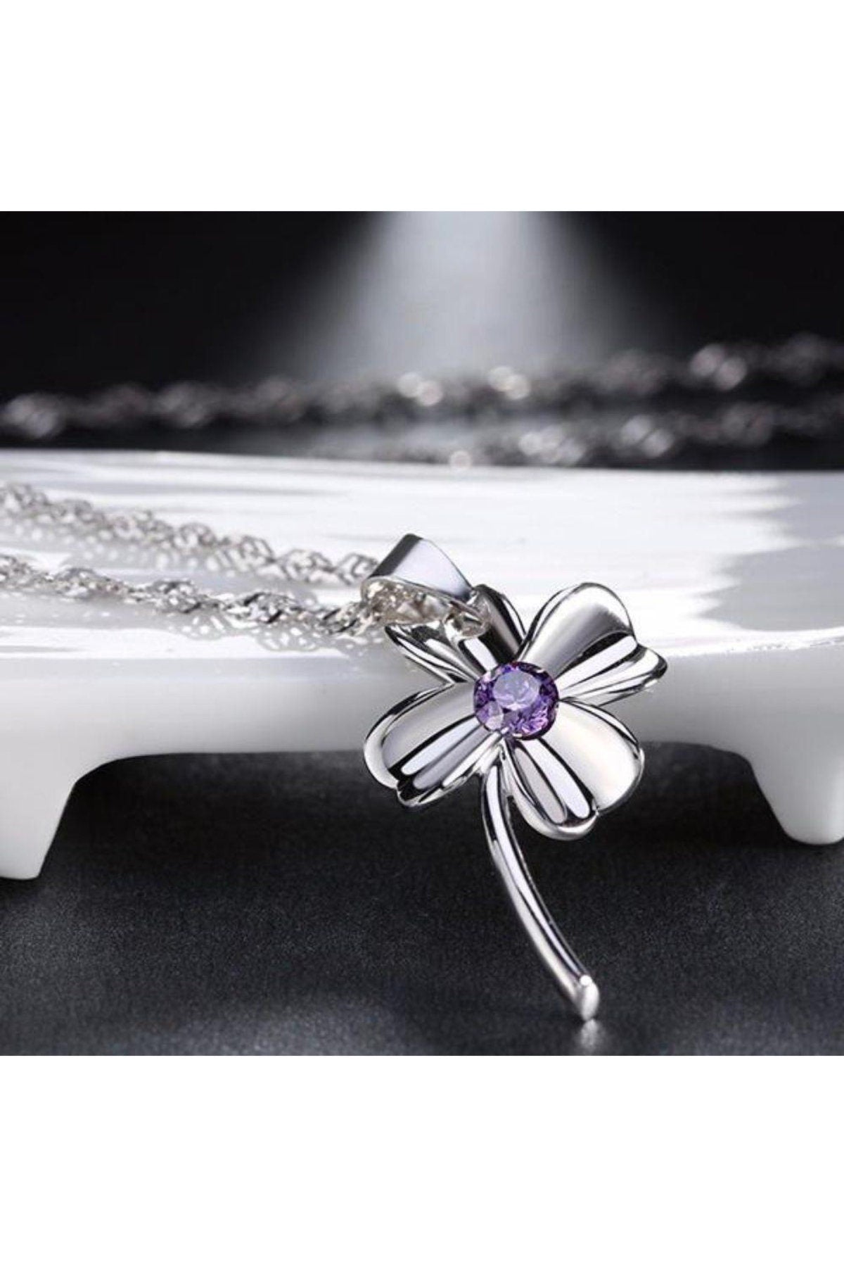 Amethyst Flower Necklace