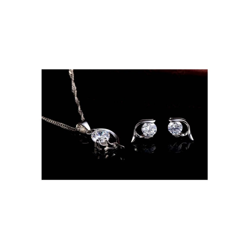 Olivia Solitaire Necklace & Earring Set