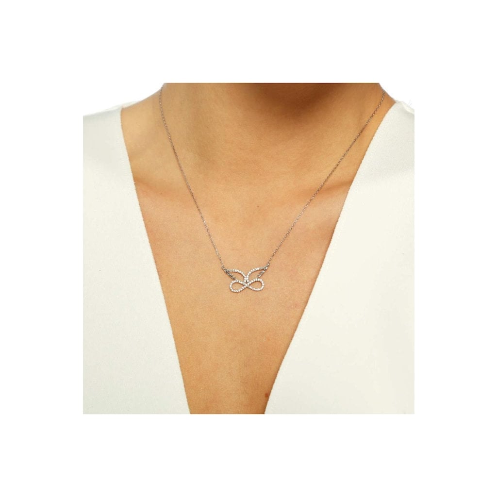 Infinity & Angel Wings Necklace -Bracelet Set