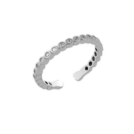 Eternity Adjustable Silver Ring