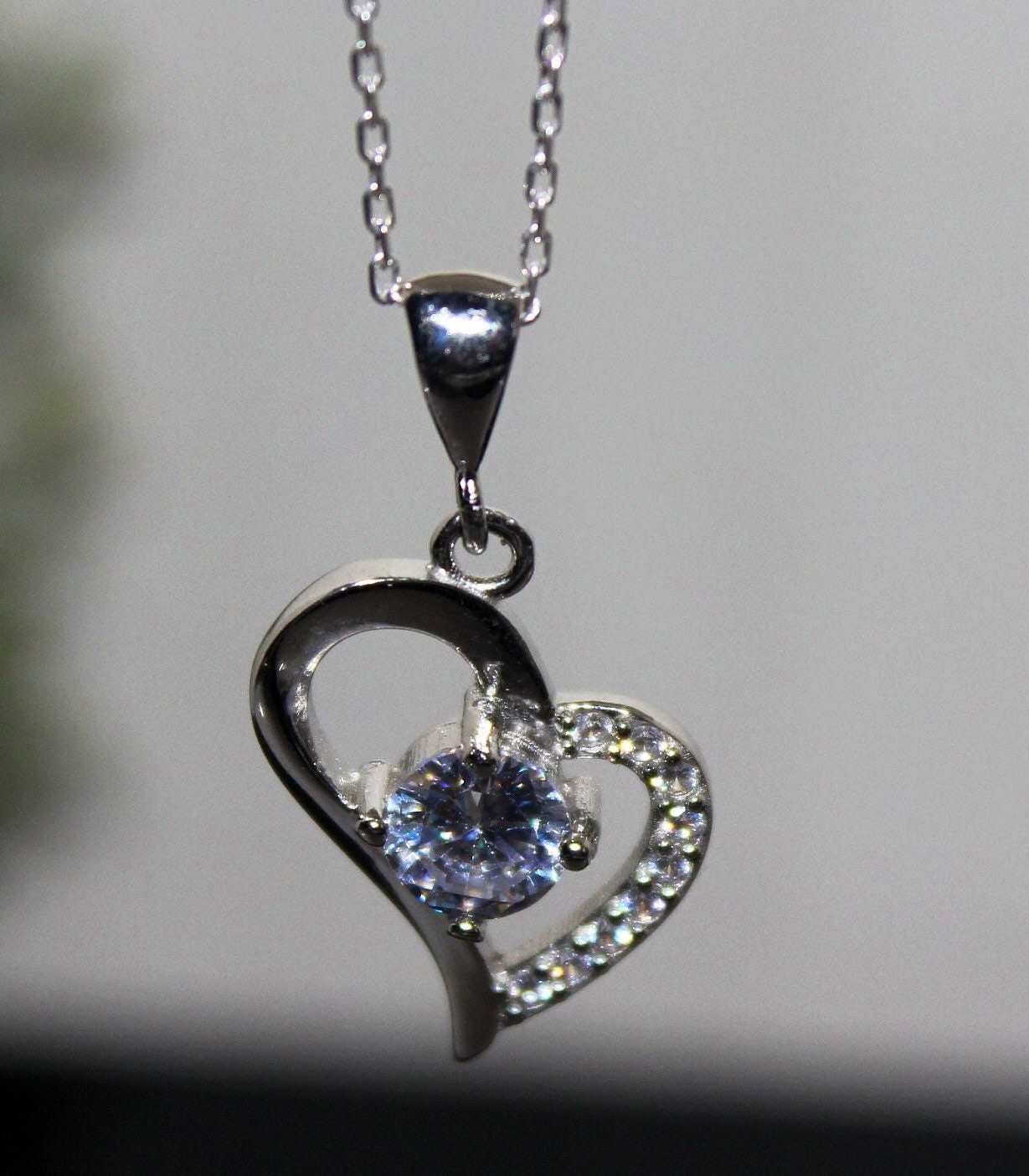Solitaire Heart Necklace