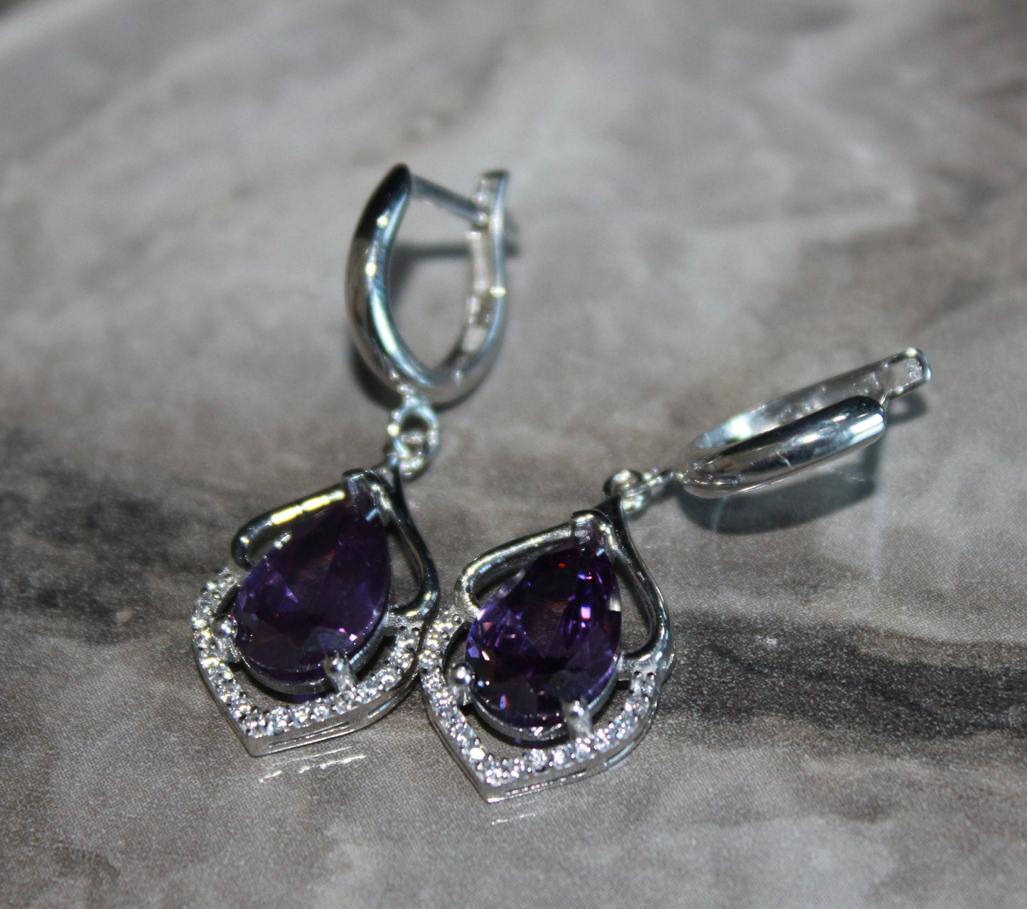 Violet Amethyst Earrings