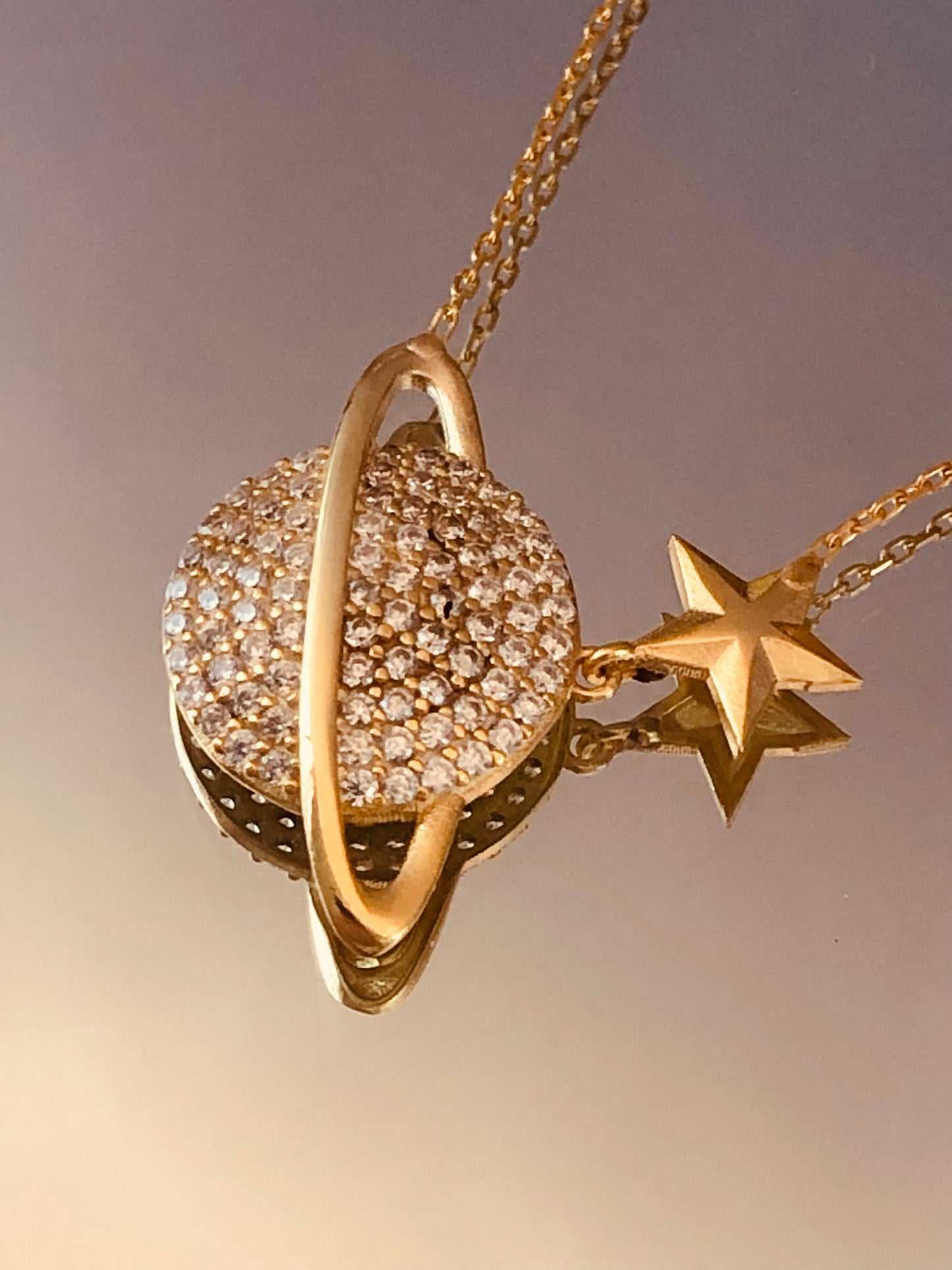 Gold Planet Necklace