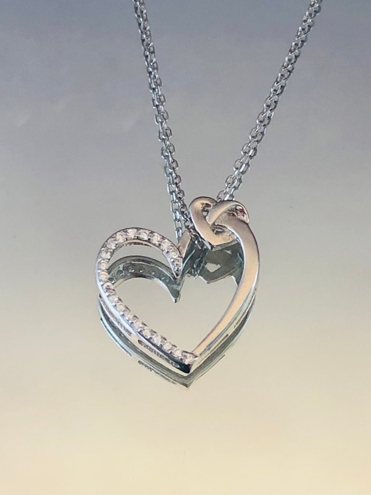 Zircon Open Heart Necklace