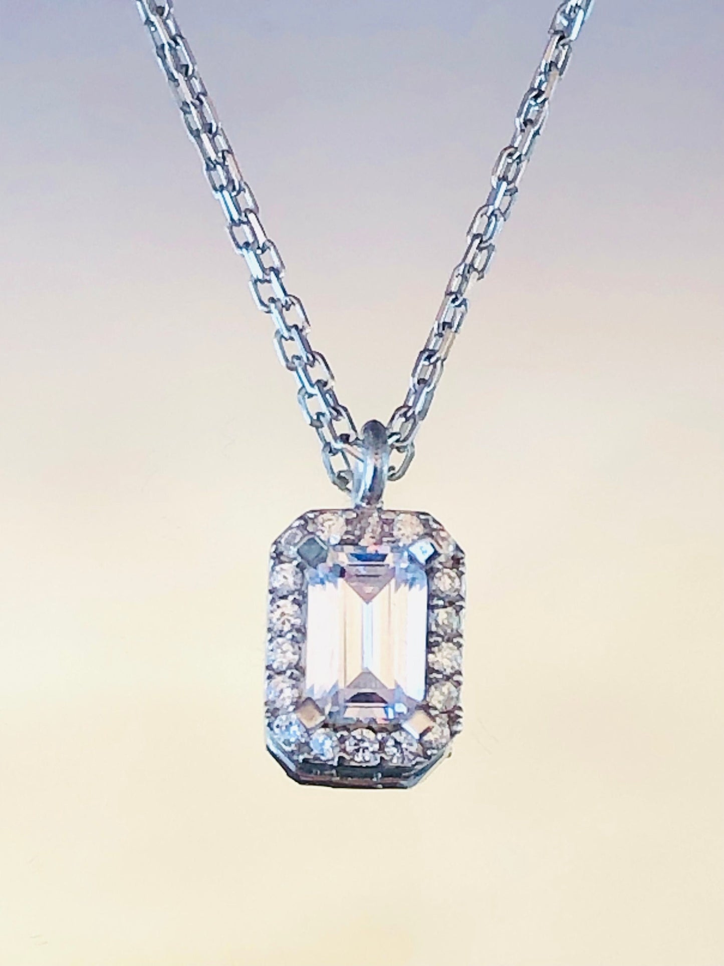Bianca Baguette Diamond Necklace