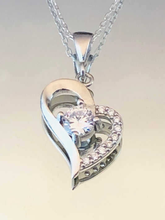 Solitaire Heart Necklace