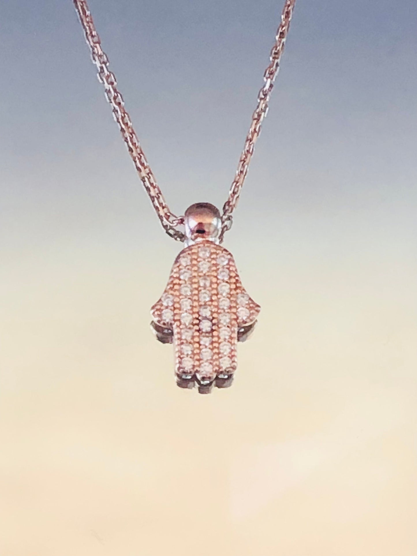 Rose Gold Hamsa Necklace