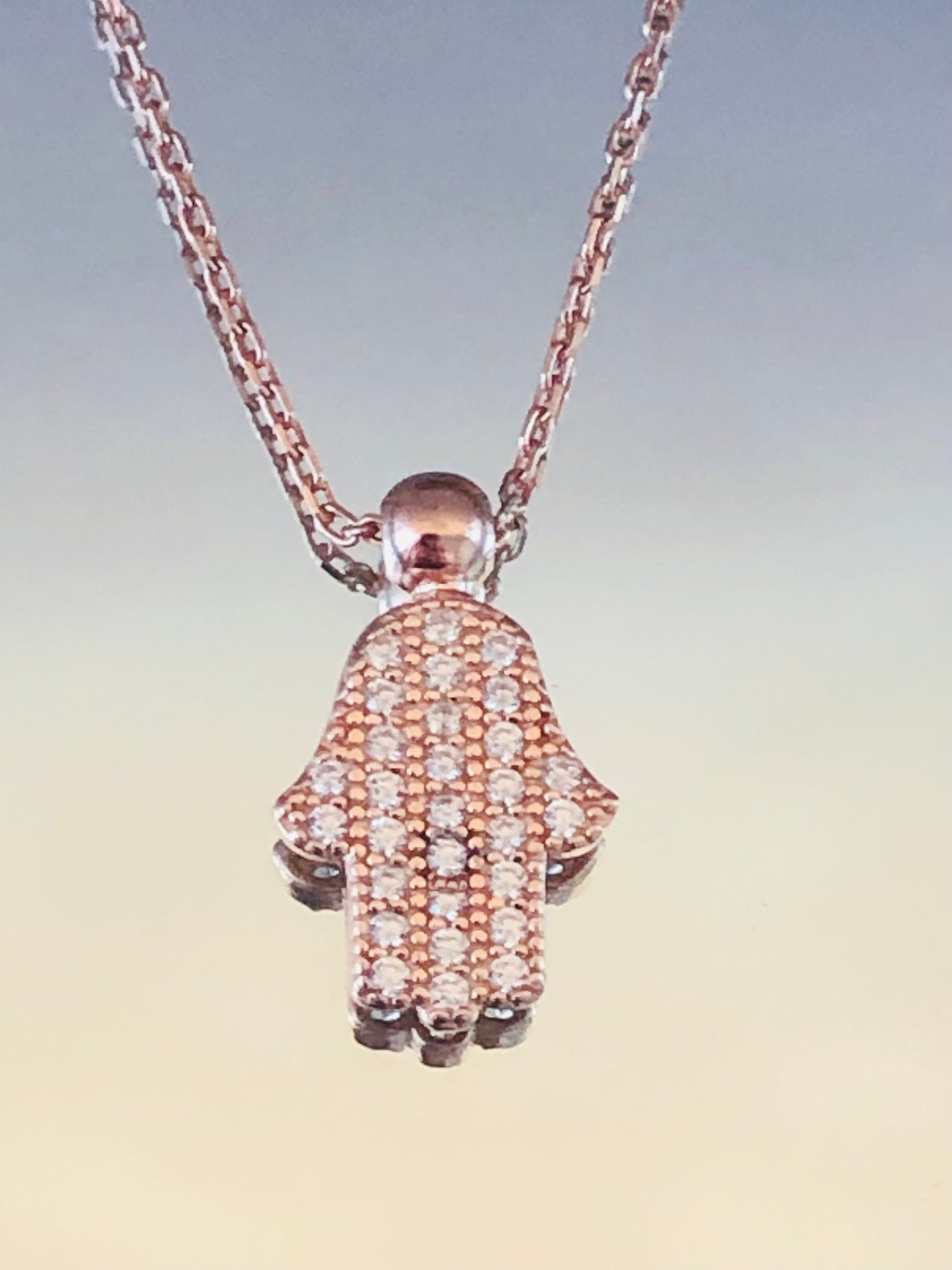 Rose Gold Hamsa Necklace