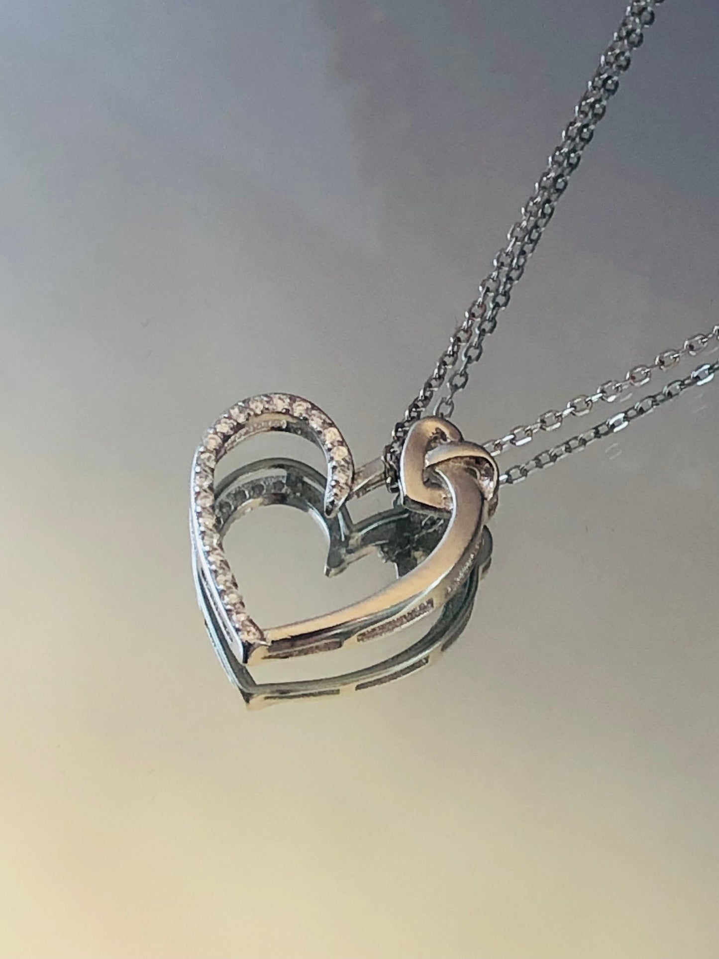 Zircon Open Heart Necklace