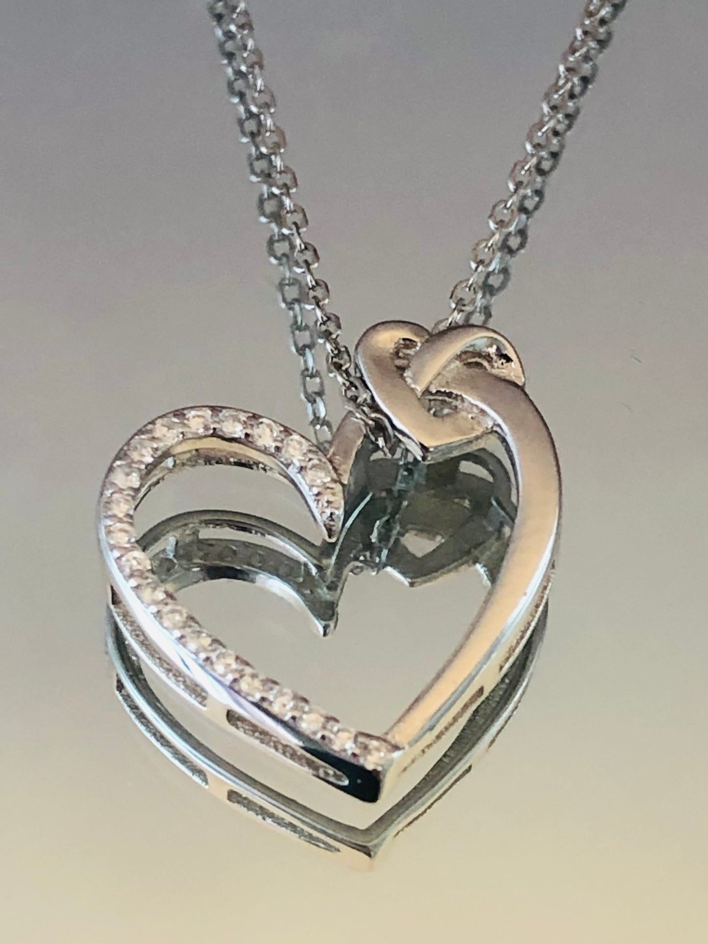 Zircon Open Heart Necklace