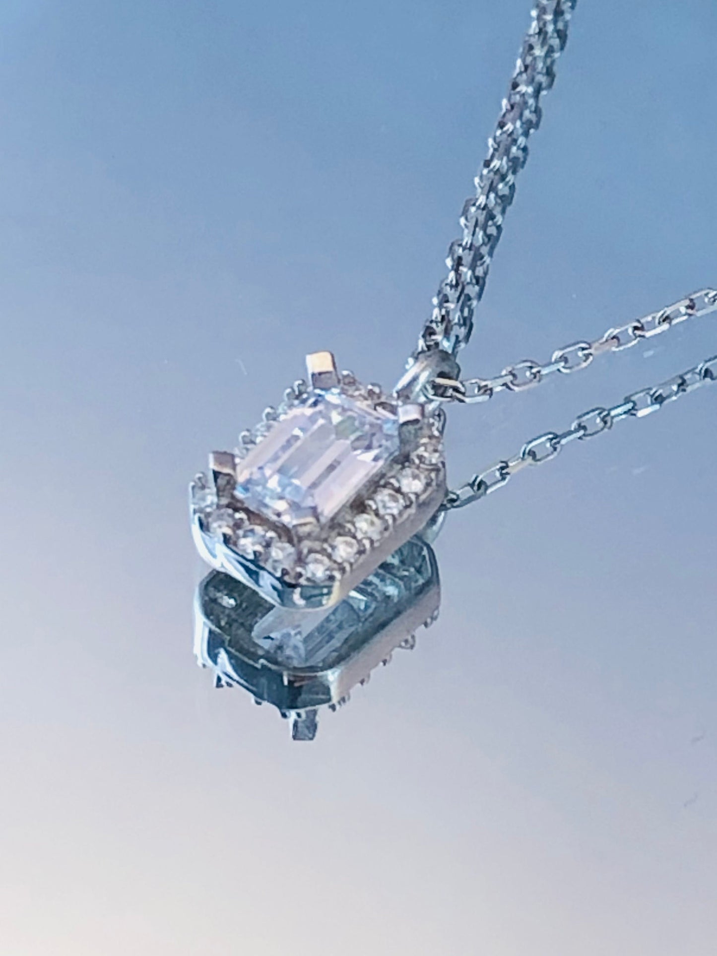 Bianca Baguette Diamond Necklace