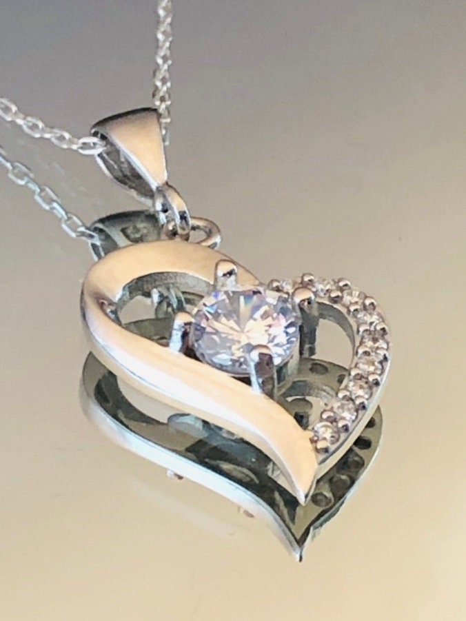 Solitaire Heart Necklace