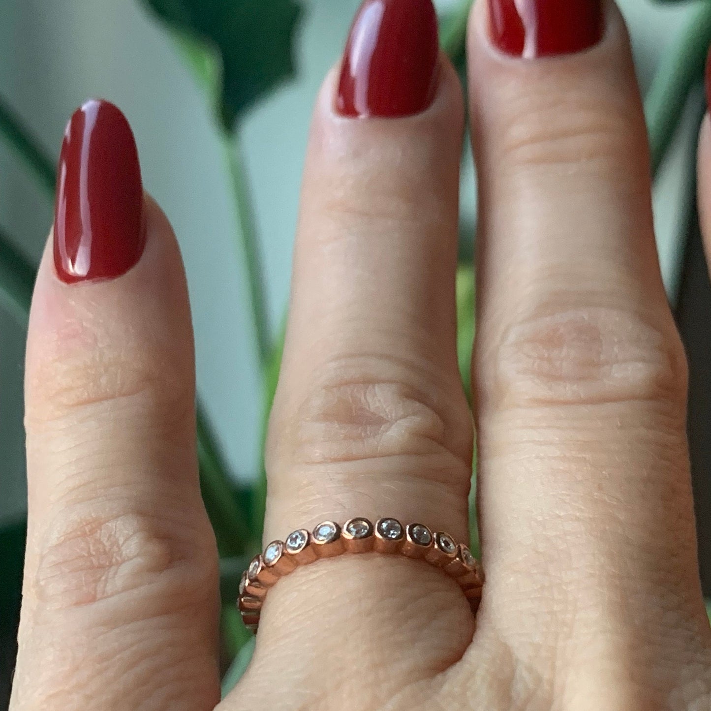 Eternity Adjustable Rose Gold Silver Ring